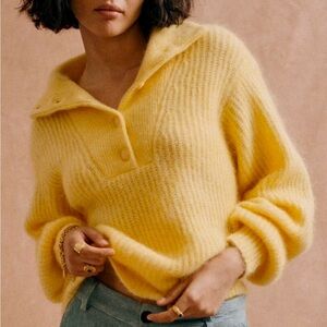 NWOT | Sezane Jumper Micky Pastel Yellow | Size XXXL